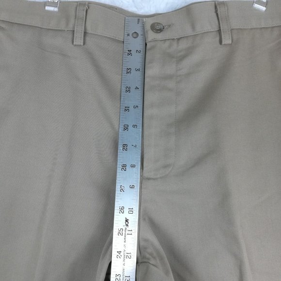 Dockers Mens Dress Pants Flat Front Classic Fit Stretch Waistband Brown 36x34 - Picture 9 of 15